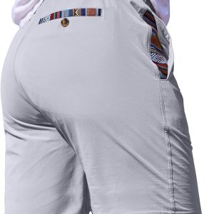 JMIERR 7 Inch Inseam Shorts Men Casual Drawstring Summer Quick Dry Beach Stretch Waist Workout Gym Running Athletic Shorts with Pockets. M. Light Grey at Amazon Men's Clothing store